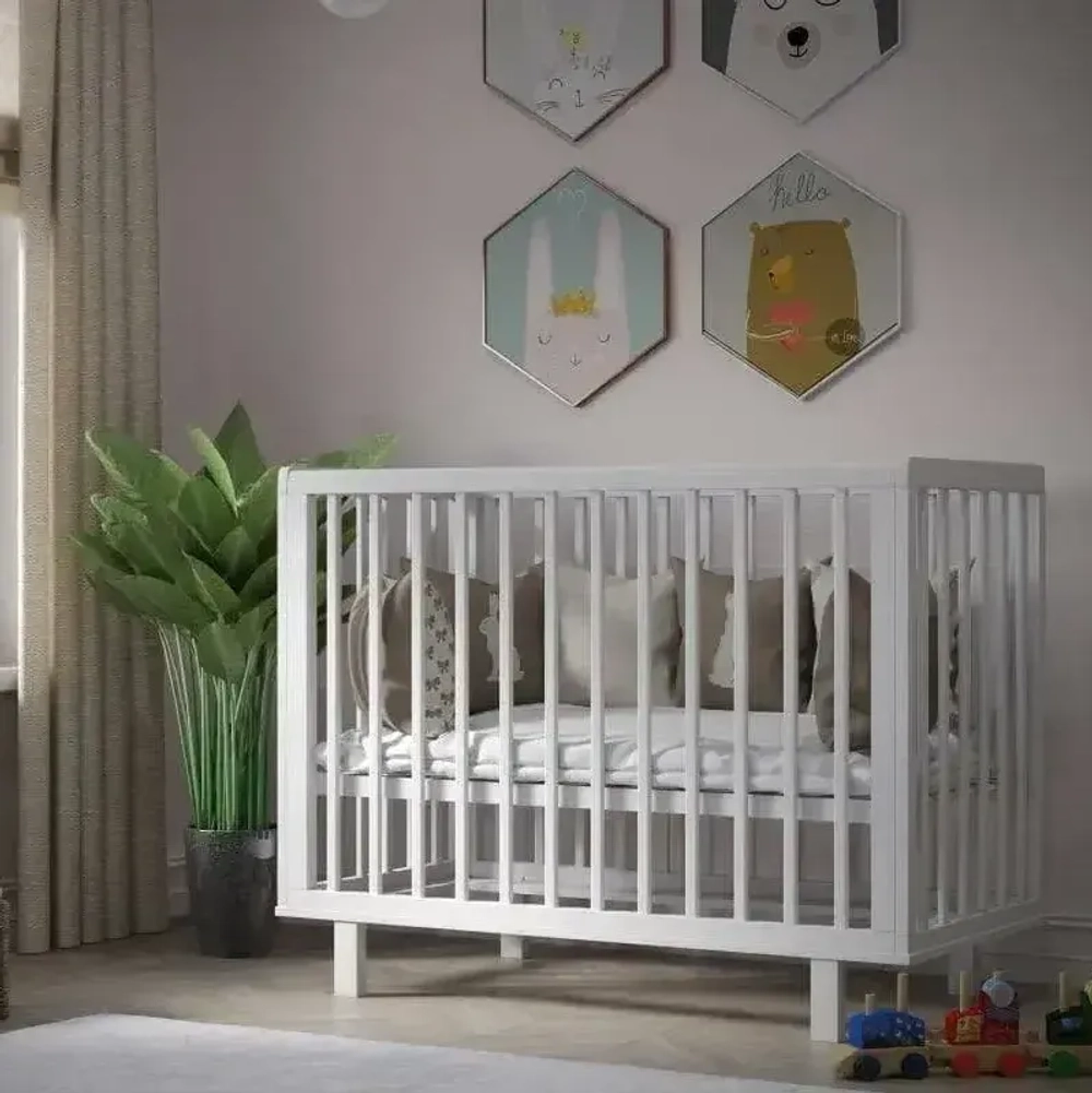 Кроватка детская Incanto PAPI , автоспинка, маятник, цвет БЕЛЫЙ