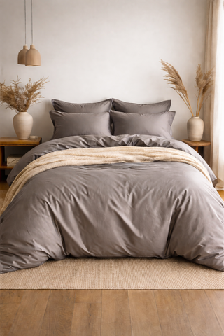 Комплект постельного белья, графит, 100% тенсель