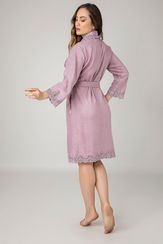 Халат женский махровый 17259 лиловый NUSA Турция