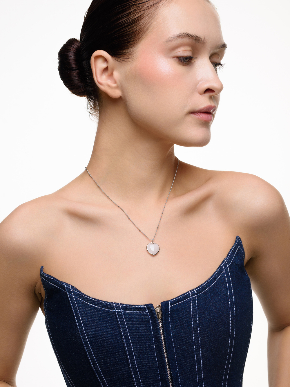 Колье "Lovely" с горным хрусталем Silver