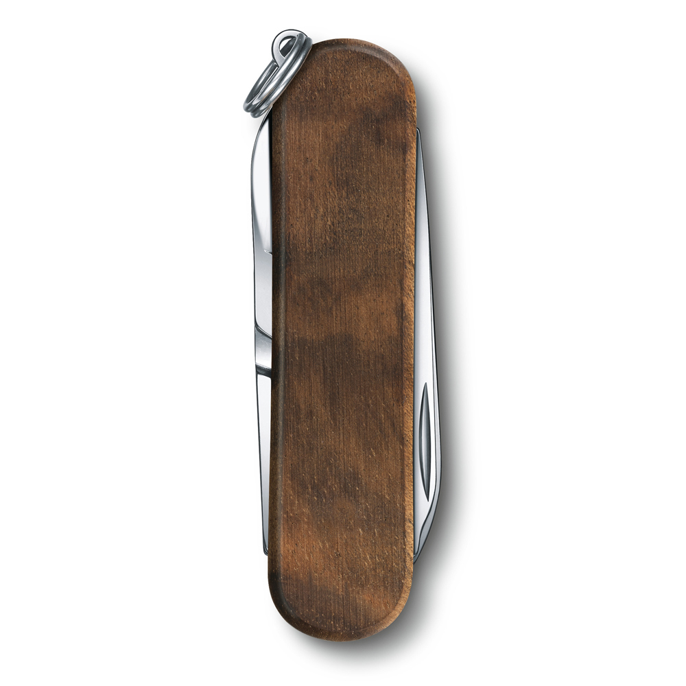 Нож-брелок Victorinox Classic SD, 58 мм, 5 функций, рукоять из орехового дерева