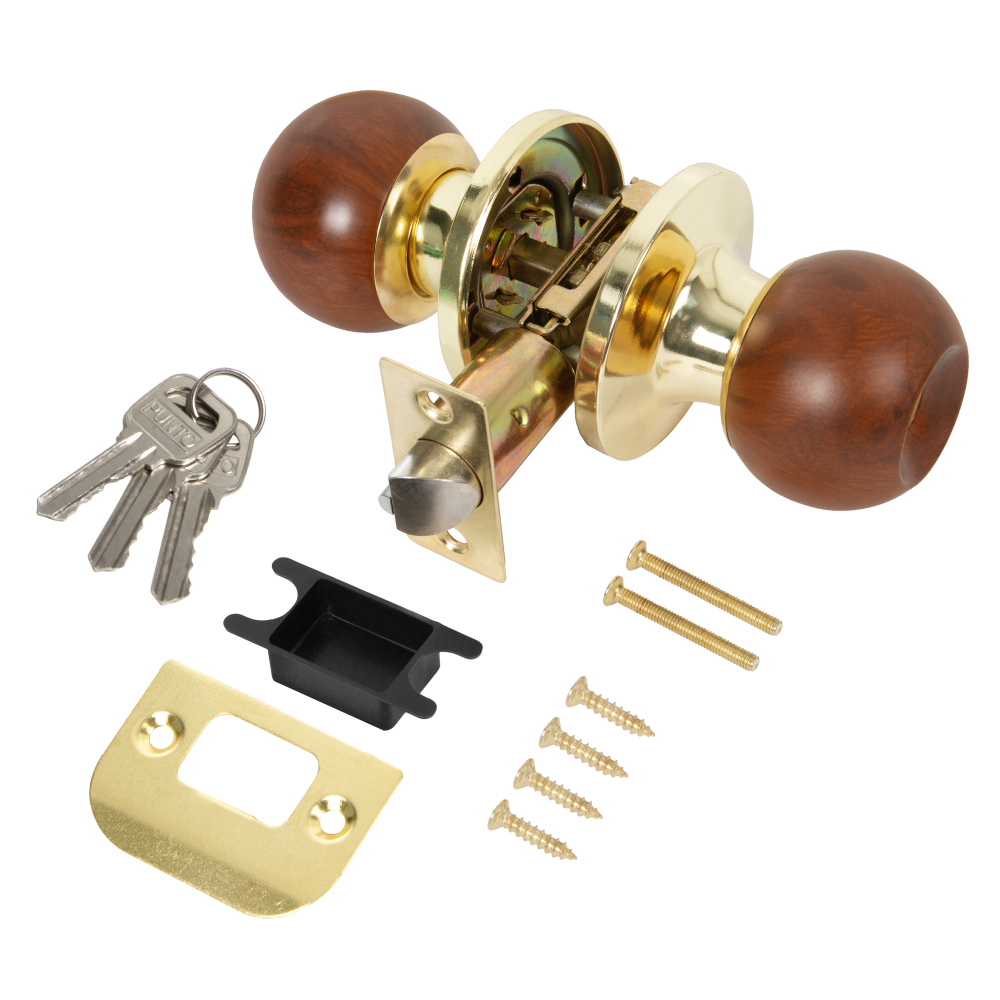 Ручка защелка DK672/BL WD-ET (кл./фик.) дерево