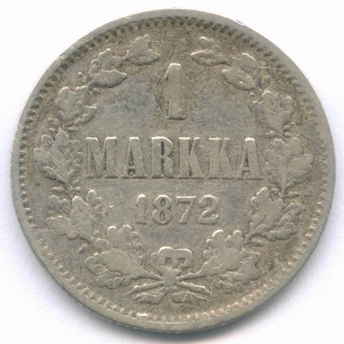 1 марка 1872 год (S). Россия для Финляндии. F