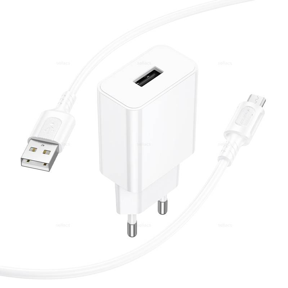 Зарядное устройство на Micro Borofone BA110A (white)