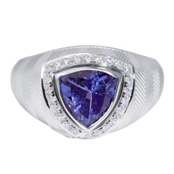 Кольцо с Танзанитом и Бриллиантами, R0086-0/13