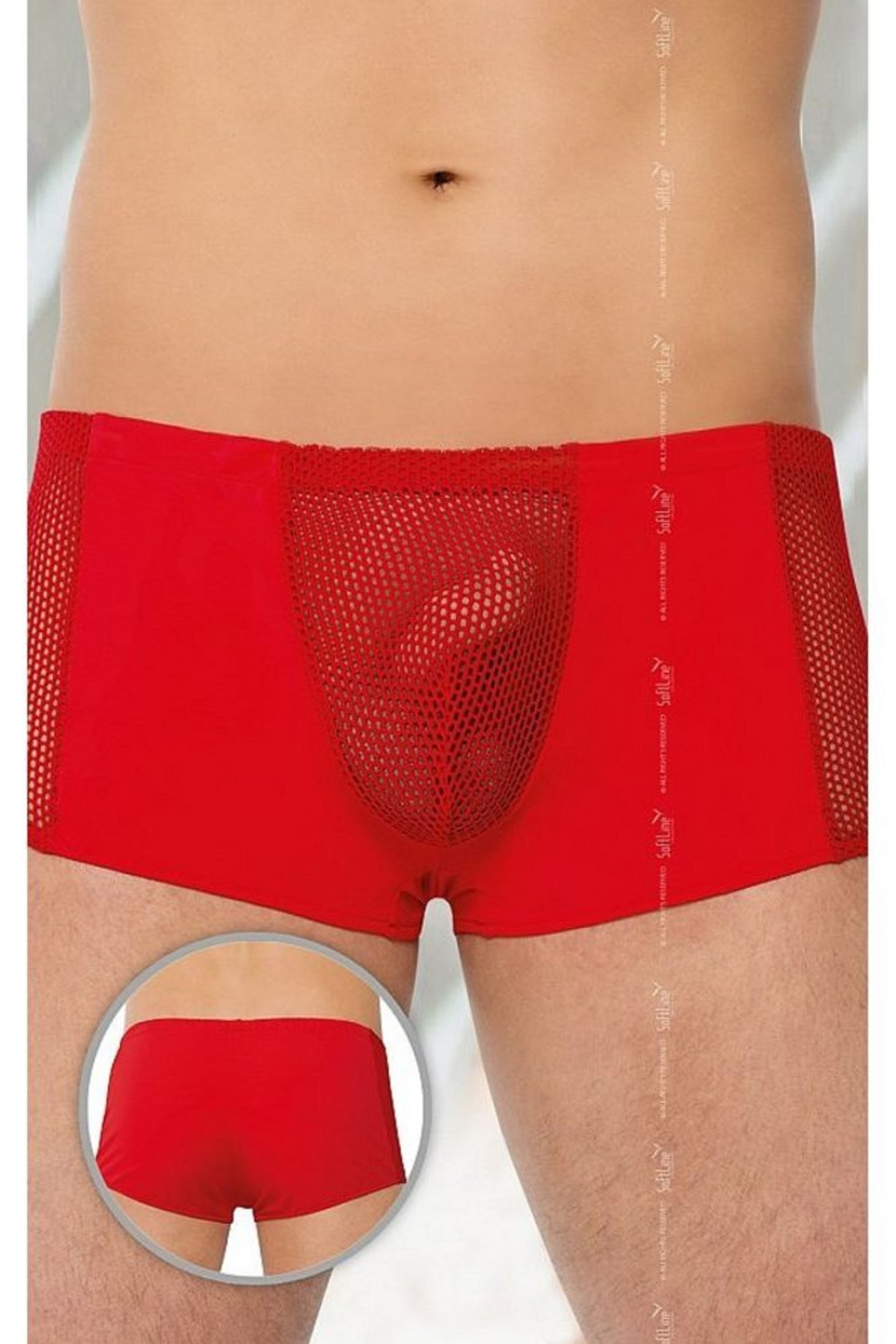 Шорты мужские с сеткой SoftLine красный XL