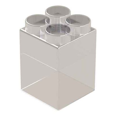 Элемент прозрачный высокий 12x12x17,5 см для конструктора 10"