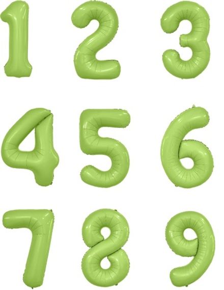 Цифры 102 см "Фисташка сатин" слим (slim)