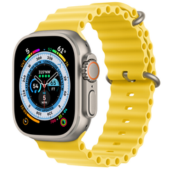 Apple Watch Ultra 49 mm Titanium Case with Yellow Ocean Band