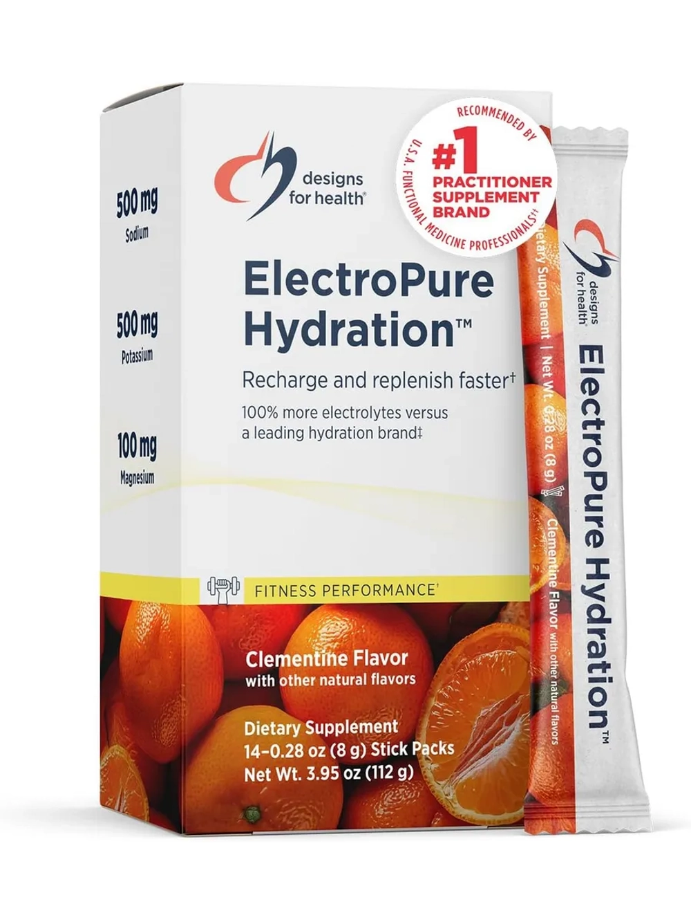 Designs for health - ElectroPure Hydration Clementine - 14 stick packs.