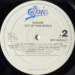 Виниловая пластинка Europe - Out Of This World LP