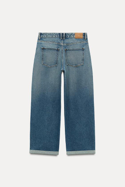 ZARA ДЖИНСЫ Z1975 RELAXED FIT СО СРЕДНЕЙ ПОСАДКОЙ, ВЫЦВЕТШИЙ СИНИЙ