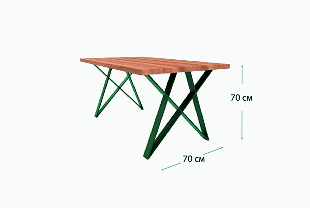 Подстолье №41, звезда, 70х70см, зеленое, п.т. 4х2см
