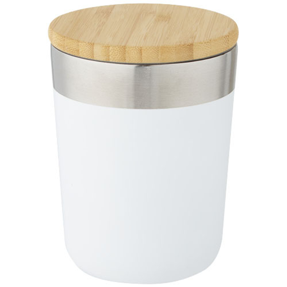 Lagan Кружка из нержавеющей стали с медной вакуумной изоляцией объемом 300 мл и бамбуковой крышкой