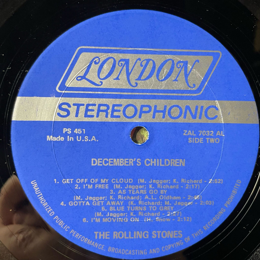 Винтажная виниловая пластинка LP The Rolling Stones Decembers Children (And Everybody's) (USA 1971)