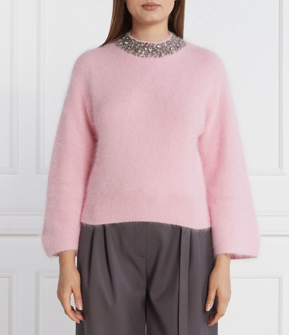 Хлопковый свитер Liu Jo - розовый(CF3071 MA97L)