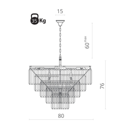 Люстра подвесная Divinare Nova 3001/01 LM-13