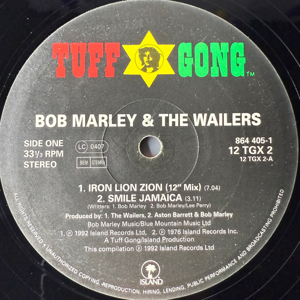 Bob Marley & The Wailers ‎– Iron Lion Zion (Европа 1992г.)
