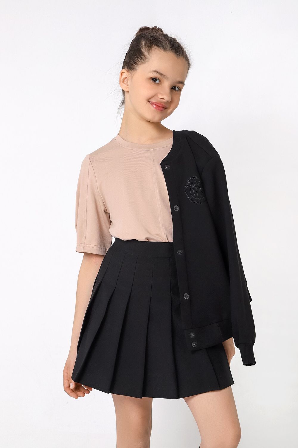 Фуфайка (футболка) для девочки Гретта-4 Виотекс БЕЖЕВЫЙ