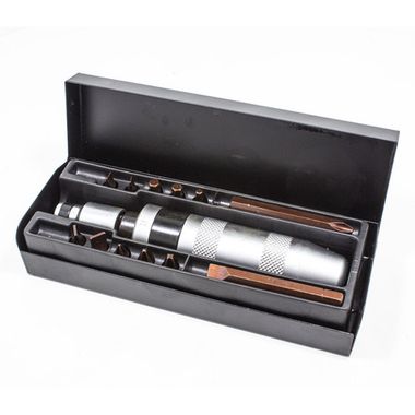 Отвертка ударная с набором бит и адаптером,14пр.1/2''(F)х5/16''(F) (PH1,2,3х35мм, PH3х70мм, SL5,6,8,9х35мм, SL8х70мм, H4,5,6х35мм),в метал. кейсе Forsage F-5064C