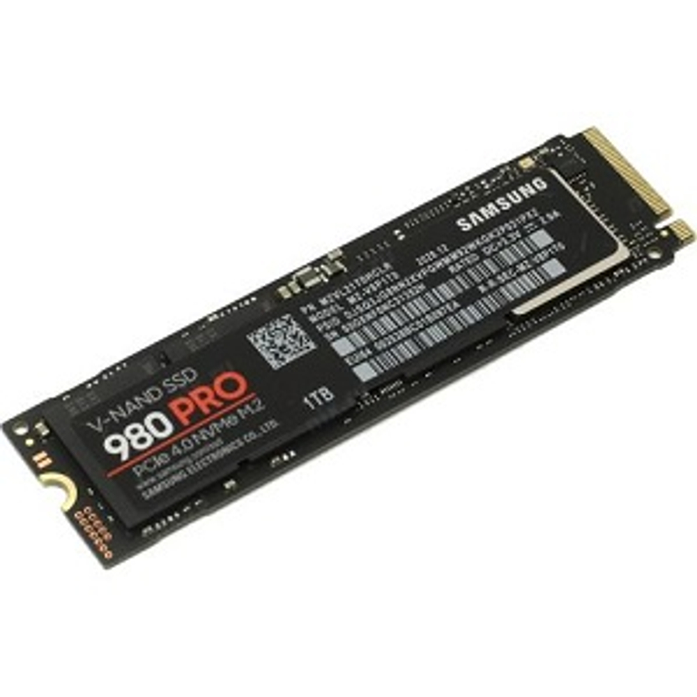 Жесткий диск SSD M.2 1Tb Samsung 980 PRO, 7000/5000MBs, 100000 IOPS, TLC 3D V-NAND, PCI-E4.0x4 (MZ-V8P1T0BW)