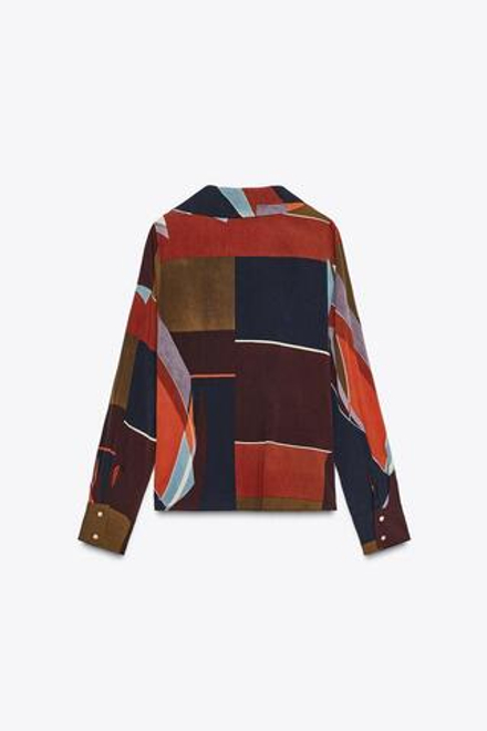 ZARA РУБАШКА С ПРИНТОМ, РАЗНОЦВЕТНЫЙ