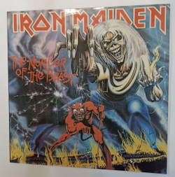 Винтажная виниловая пластинка LP Iron Maiden The Number Of The Beast (Россия 1993)