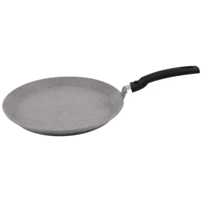 Сковорода блинная 24см со съемной ручкой «Мраморная» (светлый мрамор) сбмс240а