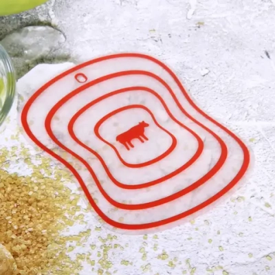 Доска разделочная пластиковая гибкая 20*15см «Мясо»