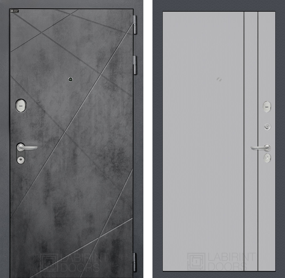 Лофт 10 серый рельеф софт с молдингом