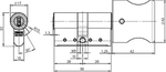 Профильный цилиндр с поворотной ручкой eCLIQ N534,KNF=1