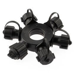 Разветвитель ЭРА ERAPS-OR для гирлянд IP65 круговой 6 гнезд черный | Профессиональное праздничное и новогоднее освещение