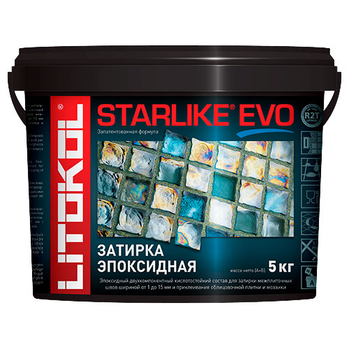 Затирка швов эпоксидная Litokol Starlike Evo S.100 Bianco Assoluto, 5 кг