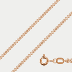 Цепь плетения "Нонна" пустотелое для женщин из розового золота 585 пробы без вставки (арт. 8050155П-40)