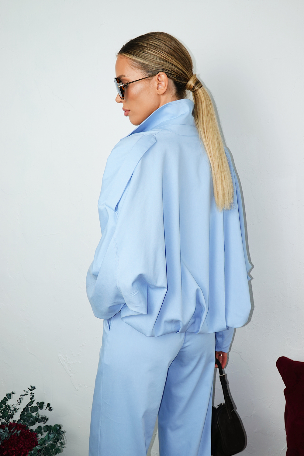 Костюм-тройка с бомбером с атласным подкладом