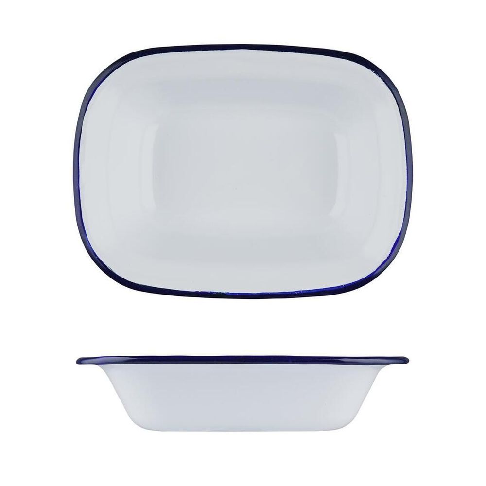 Блюдо для подачи 24,7*18,5 см h5 см 1000 мл Blue Rim эмалированая сталь SUNNEX [1]