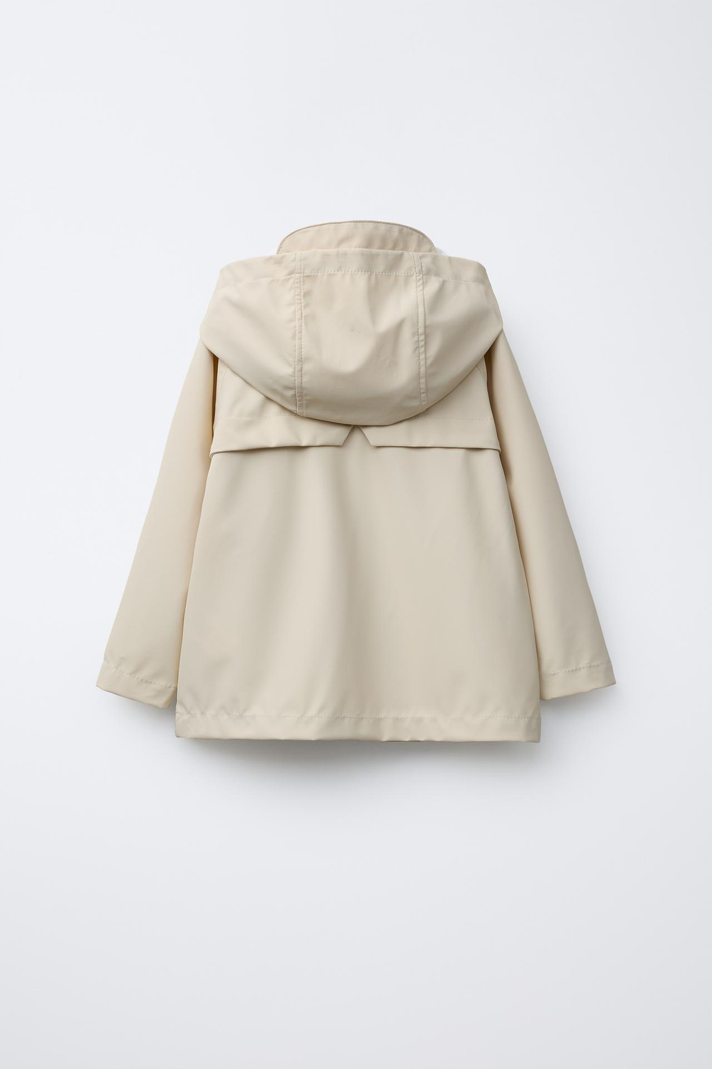 ZARA ЛЕГКИЙ ДОЖДЕВИК WATER REPELLENT, ЦВЕТ СЛИВОЧНОГО МАСЛА