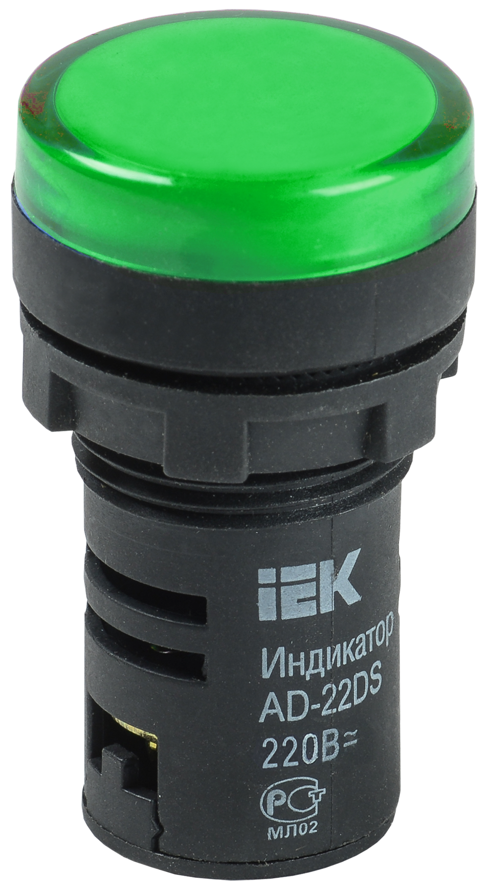 Лампа AD22DS(LED)матрица d22мм зеленый 12В AC/DC IEK