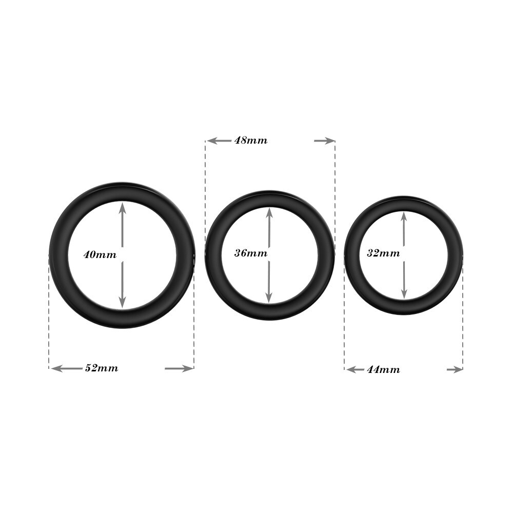 Набор эрекционных колец Useeker USK-C05 BL Triple Silicone 44,48,52мм