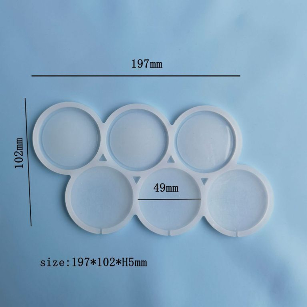 Силиконовая форма для леденцов «Круглые погремушки 5 см»