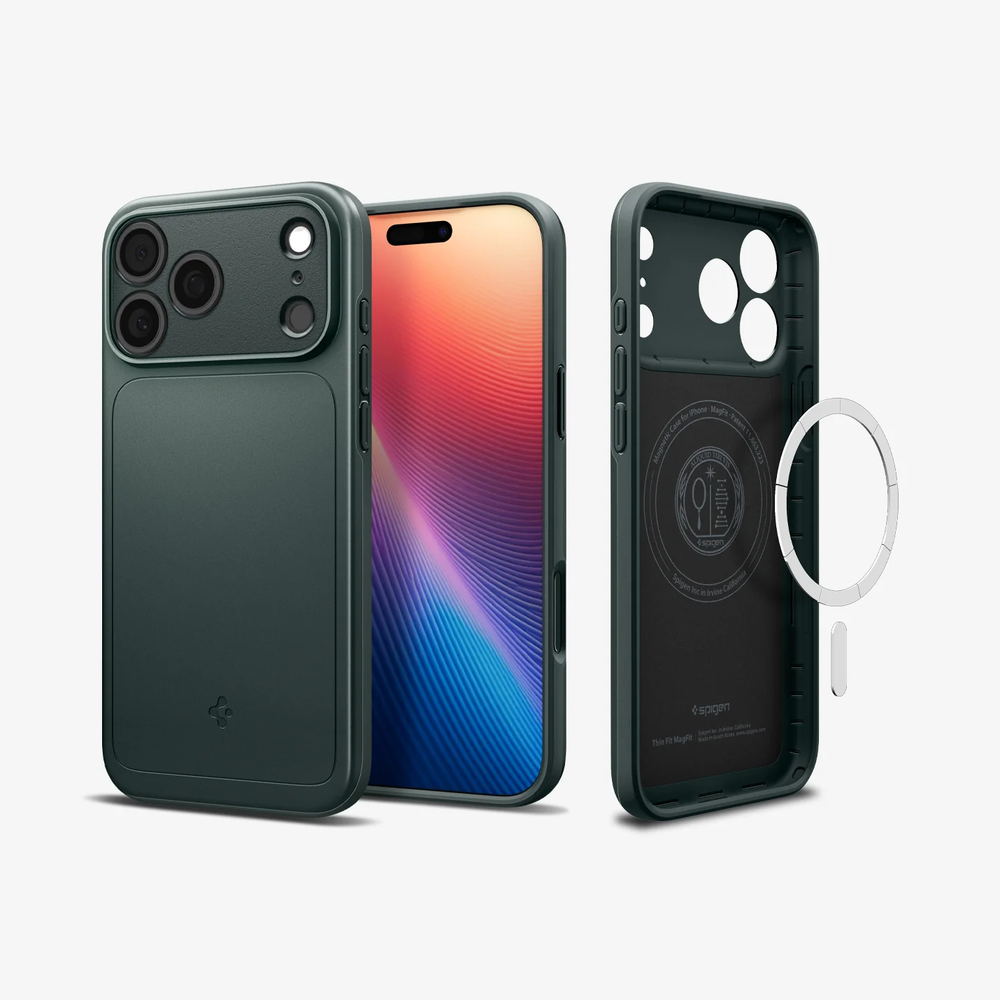 Чехол Spigen Thin Fit Magsafe для iPhone 17 Pro Max зеленый