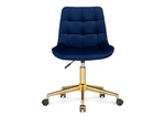 Офисное кресло Woodville Честер синий, золото