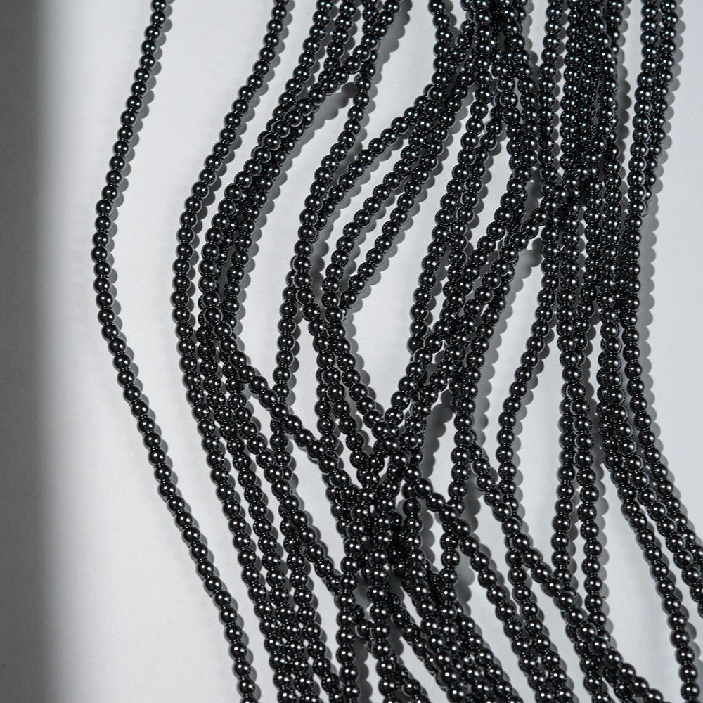 Гематин (гематит), оттенок "Gun metal", шар (разделитель) 4,1мм