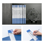 Папка с боковым зажимом Deli, внутренний карман, А4, синяя