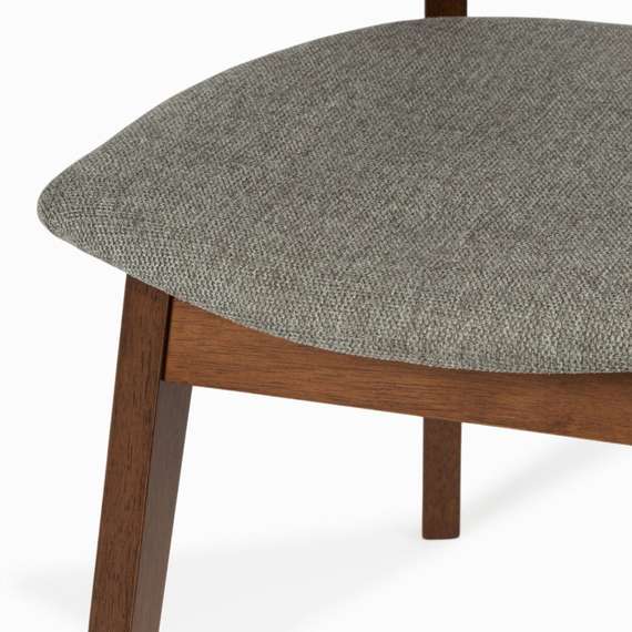 Стул Lolly, орех, серая обивка