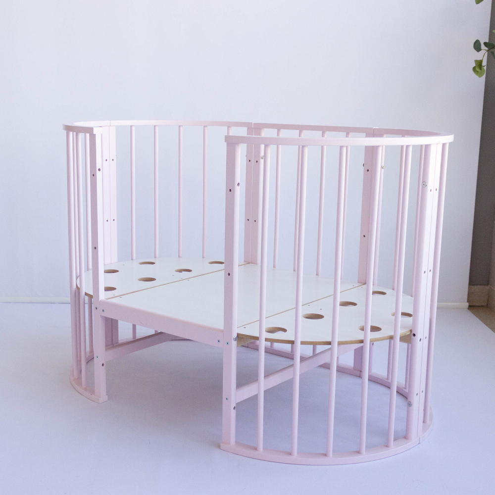 Кроватка-трансформер МАЛЮТКА 7 в 1 (розовый)