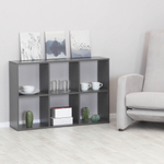 МФ.01.07.000 Стеллаж 6 ячеек горизонтальный 1110х300х750  Графит серый 0162 РЕ Элегия