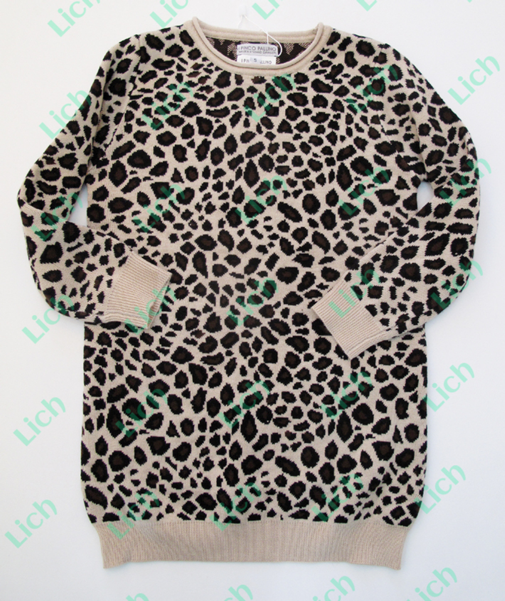 Платье-джемпер детское с анималистическим принтом