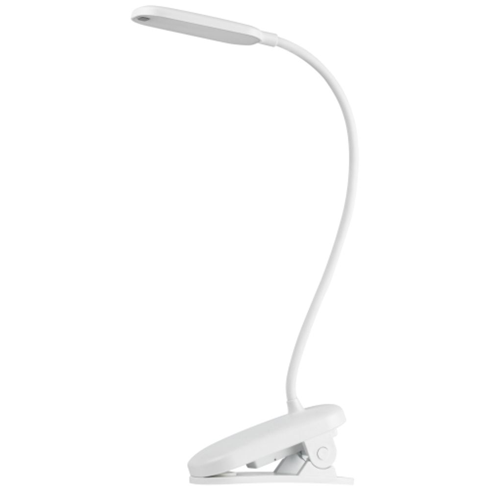 Настольный светильник ЭРА NLED-525-6W-W светодиодный аккумуляторный на прищепке белый