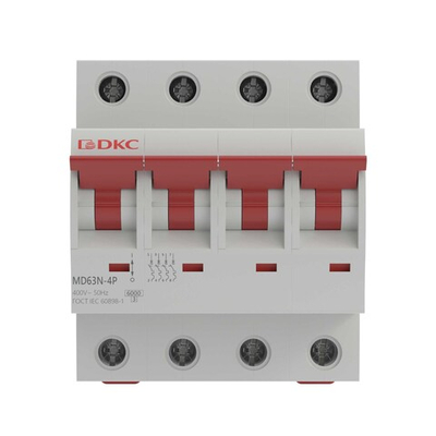 Автоматический выключатель модульный YON max типа MD63N, 6кА, 4 полюса, хар-ка B, 2А